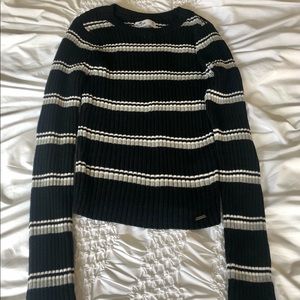 Cute Hollister black and gray striped sweater. XS.